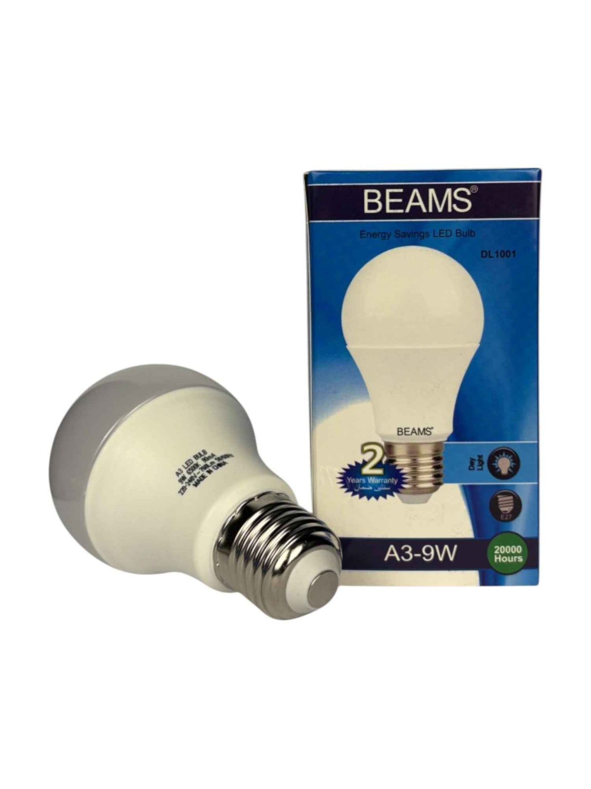 BEAMS | LED Light Bulb | A3-9Watts | E27 | 6500K-Day Light