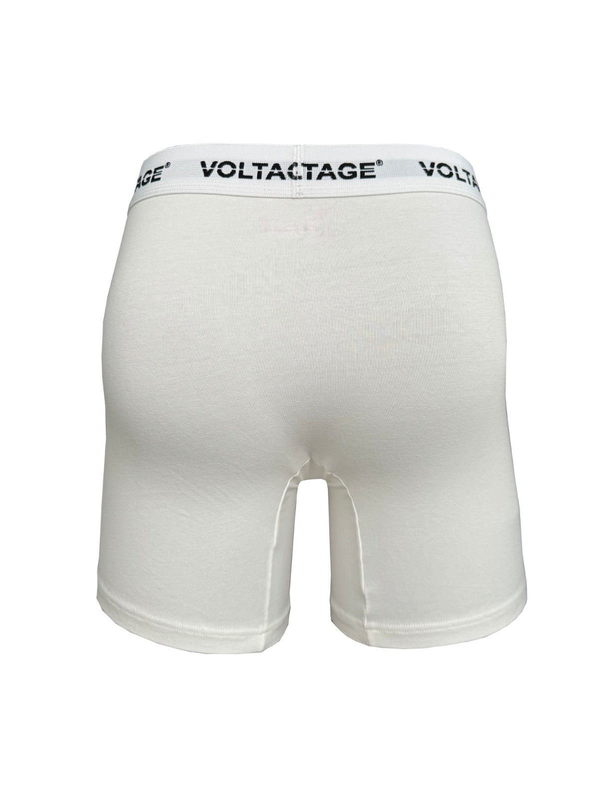 VOLTAGE Boxer Briefs | Modern Cotton Stretch | Classic Fit | 95% Cotton 5% Spandex | White | 3-Pack