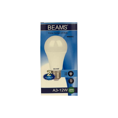 BEAMS | LED Light Bulb | A3-12Watts | E27 | 3000K-Warm White - Al Suroor Markets