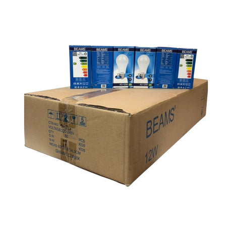 BEAMS | LED Light Bulb | A3-12Watts | E27 | 6500K-Day Light | 1 Box (50pcs.)
