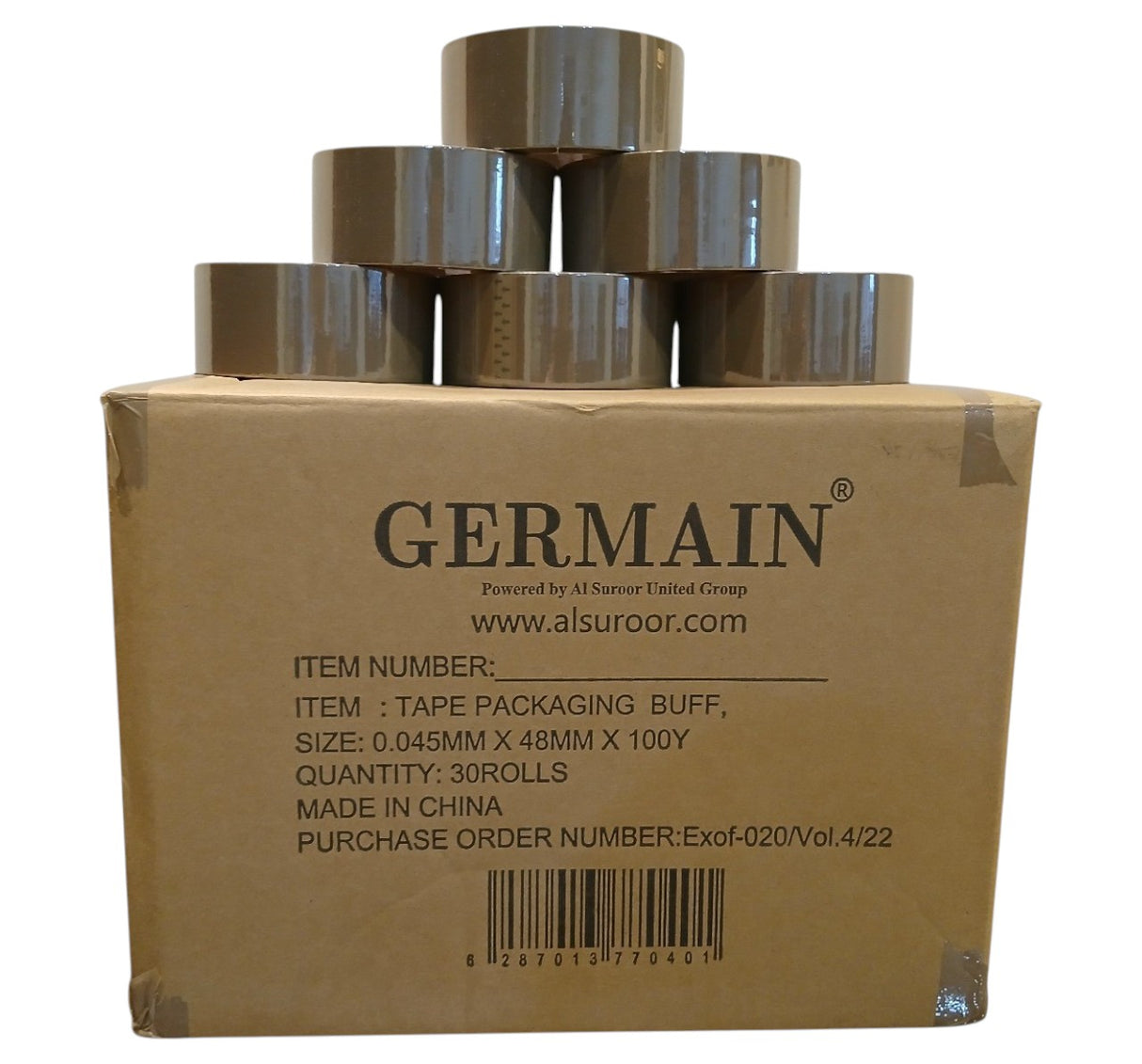 GERMAIN Packaging Tapes | Brown, BOX(30 rolls)