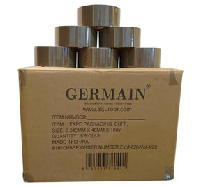 GERMAIN Packaging Tapes | Brown, BOX(30 rolls) - Al Suroor Markets