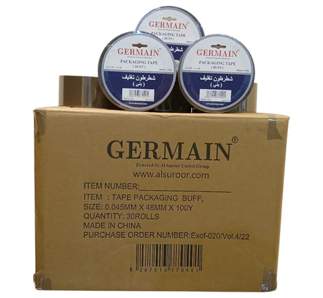 GERMAIN Packaging Tapes | Brown, BOX(30 rolls)