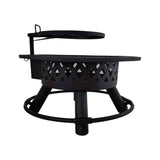 Outdoor Steel Wood-Burning Fire Pit with BBQ Grill Grate | Medium size