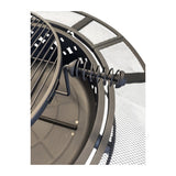 Outdoor Steel Wood-Burning Fire Pit with BBQ Grill Grate | Large size
