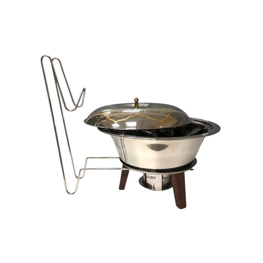 Pradib Sana Gold Buffet Warmer Silver (Pattern 1) – 7 Liters 012-0717