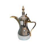 Dallah Saif Plus Coffee Pot No. 1 Gold Silver Size 48 (1.4 L) Ounce 008-0068