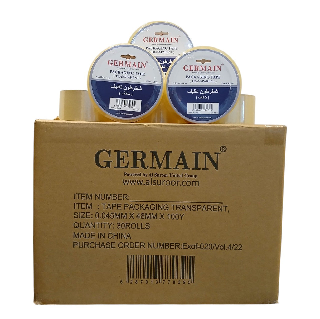 GERMAIN Packaging Tapes | Transparent, BOX(30 rolls)
