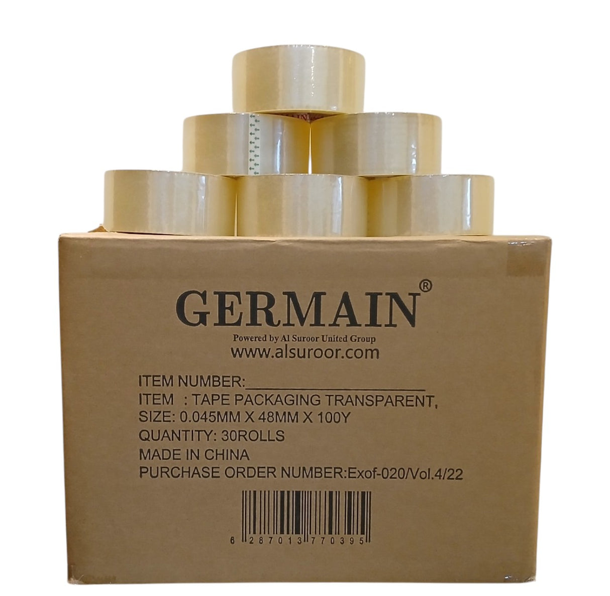 GERMAIN Packaging Tapes | Transparent, BOX(30 rolls)