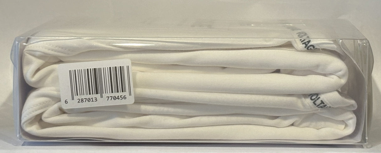 VOLTAGE V-Neck T-Shirts | Modern Cotton Stretch | 95% Cotton 5% Spandex | White | 2-Pack