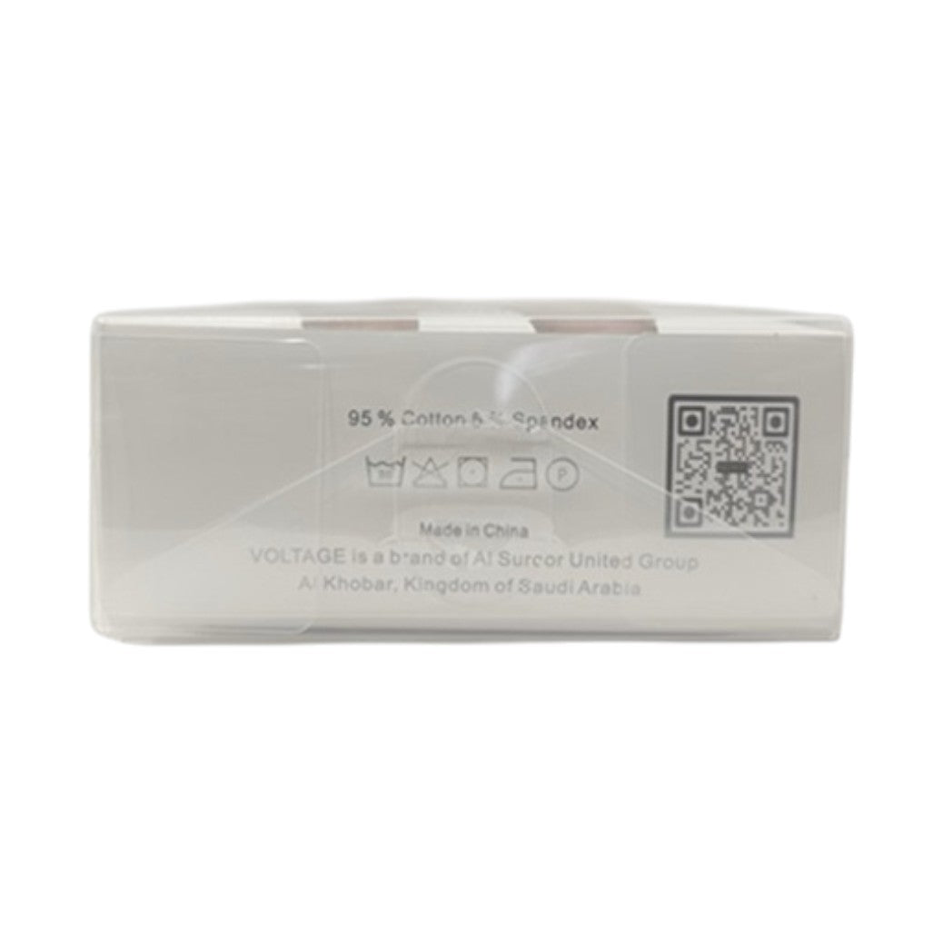 تيشيرتات VOLTAGE برقبة على شكل حرف V | قطن سترتش عصري | 95% قطن، 5% سباندكس | أبيض | عبوة من قطعتين