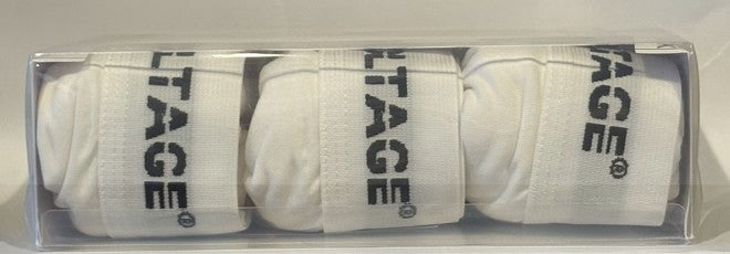 VOLTAGE Boxer Briefs | Modern Cotton Stretch | Classic Fit | 95% Cotton 5% Spandex | White | 3-Pack